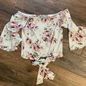 Charlotte Russe off the shoulder floral top